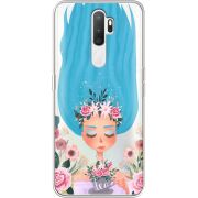 Прозрачный чехол Uprint OPPO A5 2020 Blue Hair