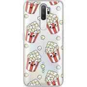 Прозрачный чехол Uprint OPPO A5 2020 с 3D-глазками Popcorn