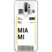 Прозрачный чехол Uprint OPPO A5 2020 Ticket Miami