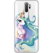 Чехол со стразами OPPO A5 2020 Unicorn Queen