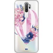 Чехол со стразами OPPO A5 2020 Pink Air Baloon
