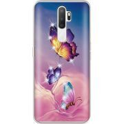 Чехол со стразами OPPO A5 2020 Butterflies
