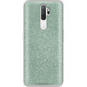 Чехол с блёстками OPPO A5 2020 Зеленый