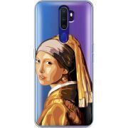 Прозрачный чехол Uprint OPPO A9 2020 Девушка с жемчужной серёжкой
