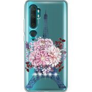 Чехол со стразами Xiaomi Mi Note 10 / Mi Note 10 Pro Eiffel Tower