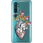 Чехол со стразами Xiaomi Mi Note 10 / Mi Note 10 Pro Heart