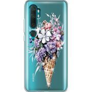 Чехол со стразами Xiaomi Mi Note 10 / Mi Note 10 Pro Ice Cream Flowers