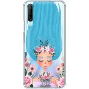 Прозрачный чехол Uprint Huawei P Smart Pro Blue Hair