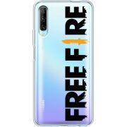 Прозрачный чехол Uprint Huawei P Smart Pro Free Fire Black Logo