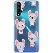 Прозрачный чехол Uprint Huawei Nova 5T с 3D-глазками Mouse
