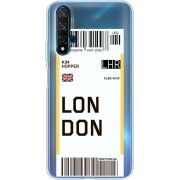 Прозрачный чехол Uprint Huawei Nova 5T Ticket London