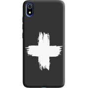 Черный чехол Uprint Xiaomi Redmi 7A Білий хрест ЗСУ