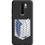 Черный чехол Uprint Xiaomi Redmi Note 8 Pro Атака Титанов Крылья Свободы