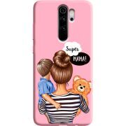 Розовый чехол Uprint Xiaomi Redmi Note 8 Pro Super Mama and Son