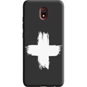 Черный чехол Uprint Xiaomi Redmi 8A Білий хрест ЗСУ