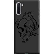 Черный чехол Uprint Samsung N970 Galaxy Note 10 Skull and Roses