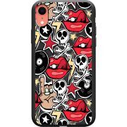 Черный чехол Uprint Apple iPhone XR Rock Graffiti