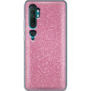 Чехол с блёстками Xiaomi Mi Note 10 / Mi Note 10 Pro Розовый