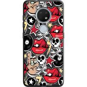 Черный чехол BoxFace Nokia 7.2 Rock Graffiti