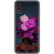 Чехол BoxFace Samsung A015 Galaxy A01 Exquisite Purple Flowers