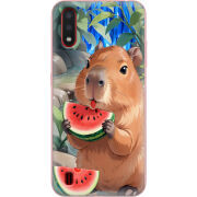 Чехол BoxFace Samsung A015 Galaxy A01 Капібара з кавуном