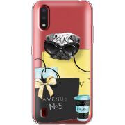 Прозрачный чехол BoxFace Samsung A015 Galaxy A01 Fashion Pug