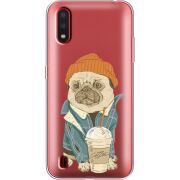 Прозрачный чехол BoxFace Samsung A015 Galaxy A01 Dog Coffeeman