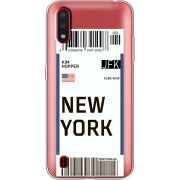 Прозрачный чехол BoxFace Samsung A015 Galaxy A01 Ticket New York
