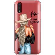 Прозрачный чехол BoxFace Samsung A015 Galaxy A01 Follow Your Dreams