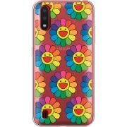 Прозрачный чехол BoxFace Samsung A015 Galaxy A01 Hippie Flowers