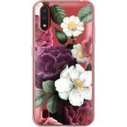 Прозрачный чехол BoxFace Samsung A015 Galaxy A01 Floral Dark Dreams