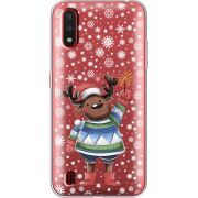 Прозрачный чехол BoxFace Samsung A015 Galaxy A01 Christmas Deer with Snow