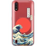 Прозрачный чехол BoxFace Samsung A015 Galaxy A01 Большая волна в Канагаве