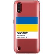 Прозрачный чехол BoxFace Samsung A015 Galaxy A01 Pantone вільний синій