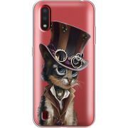 Прозрачный чехол BoxFace Samsung A015 Galaxy A01 Steampunk Cat