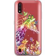Прозрачный чехол BoxFace Samsung A015 Galaxy A01 Colorful Giraffe