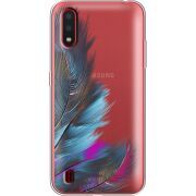 Прозрачный чехол BoxFace Samsung A015 Galaxy A01 Feathers