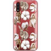 Прозрачный чехол BoxFace Samsung A015 Galaxy A01 Cotton and Rabbits