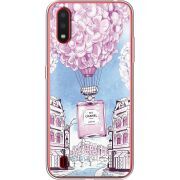 Чехол со стразами Samsung A015 Galaxy A01 Perfume bottle