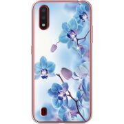 Чехол со стразами Samsung A015 Galaxy A01 Orchids