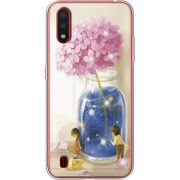 Чехол со стразами Samsung A015 Galaxy A01 Little Boy and Girl