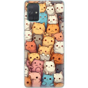 Чехол BoxFace Samsung A715 Galaxy A71 Котики муркотики