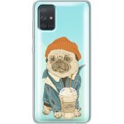 Прозрачный чехол BoxFace Samsung A715 Galaxy A71 Dog Coffeeman
