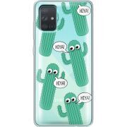 Прозрачный чехол BoxFace Samsung A715 Galaxy A71 с 3D-глазками HIYA