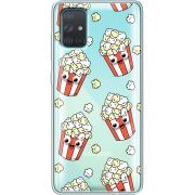 Прозрачный чехол BoxFace Samsung A715 Galaxy A71 с 3D-глазками Popcorn