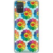 Прозрачный чехол BoxFace Samsung A715 Galaxy A71 Hippie Flowers