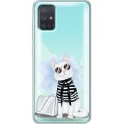 Прозрачный чехол BoxFace Samsung A715 Galaxy A71 Cat Style