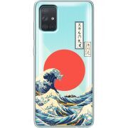 Прозрачный чехол BoxFace Samsung A715 Galaxy A71 Большая волна в Канагаве