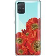 Прозрачный чехол BoxFace Samsung A715 Galaxy A71 Red Poppies