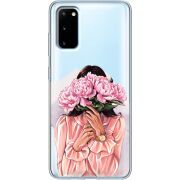 Прозрачный чехол BoxFace Samsung G980 Galaxy S20 Девушка с Пионами